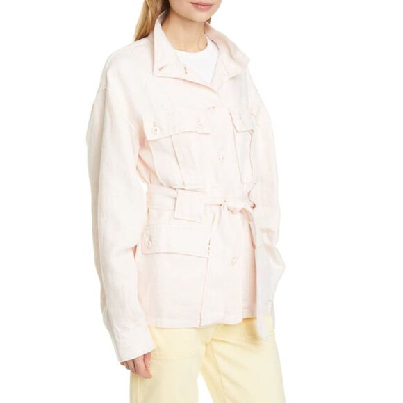 Joie Sirena Belted Linen Blend Utility Jacket - Picture 4 of 5
